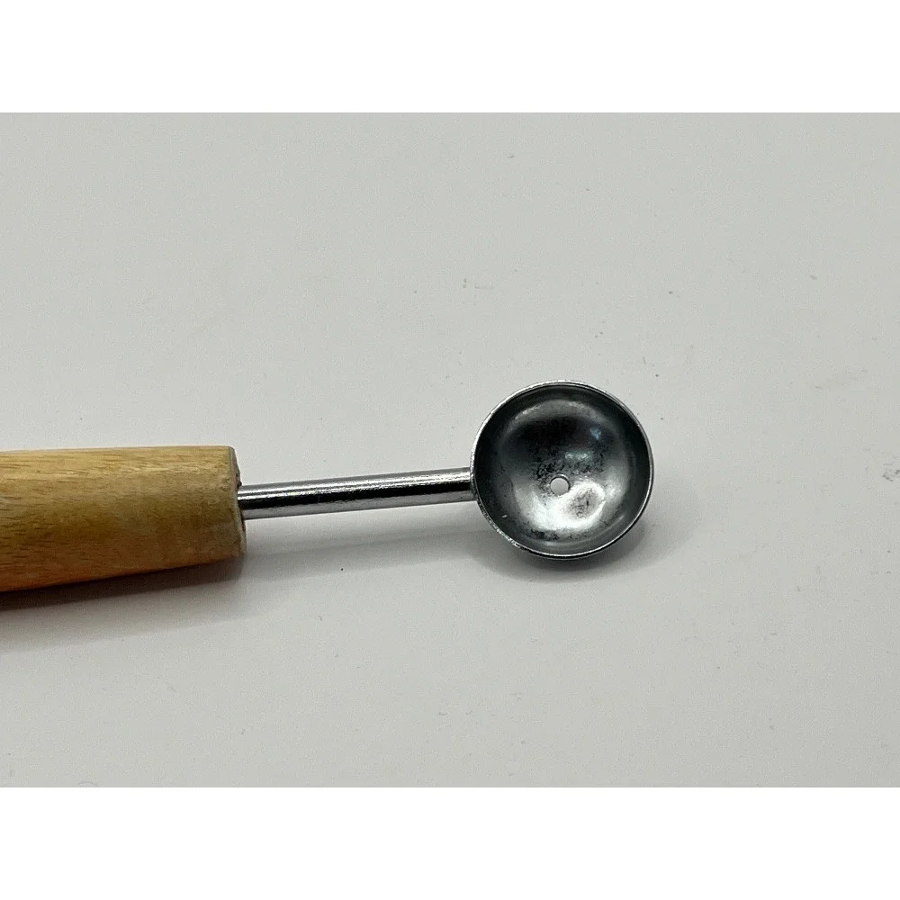 Vintage Double Ended Melon Baller‎ Fruit Vegetable Scoop Tool with Wood Handle